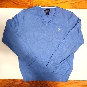 Polo Ralph Lauren boys cotton blue pullover size M (10-12), excellent condition